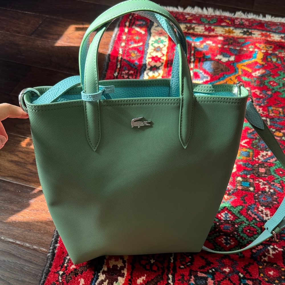 Lacoste Anna Vertical Green Tote Bag